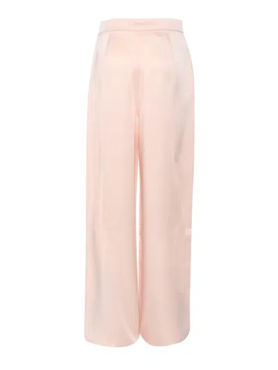Max Mara Womens Powder Lino Wide-leg High-rise Woven Trousers In White