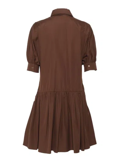 Max Mara Studio Midi Dress In Brown
