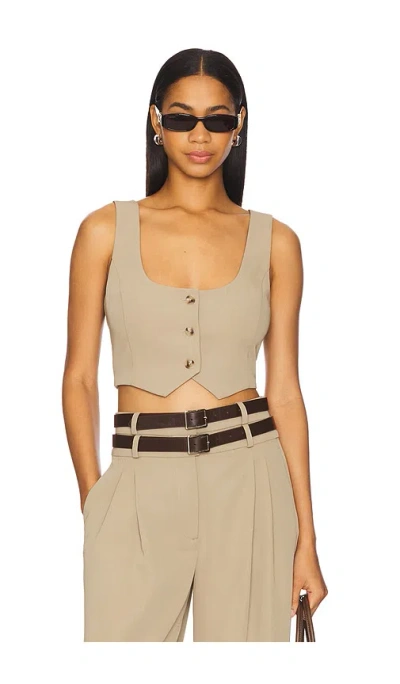 Camila Coelho Jila Vest In Beige,tan
