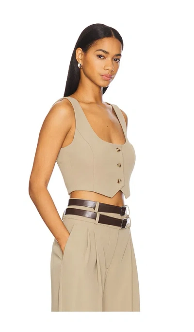 Camila Coelho Jila Vest In Beige,tan