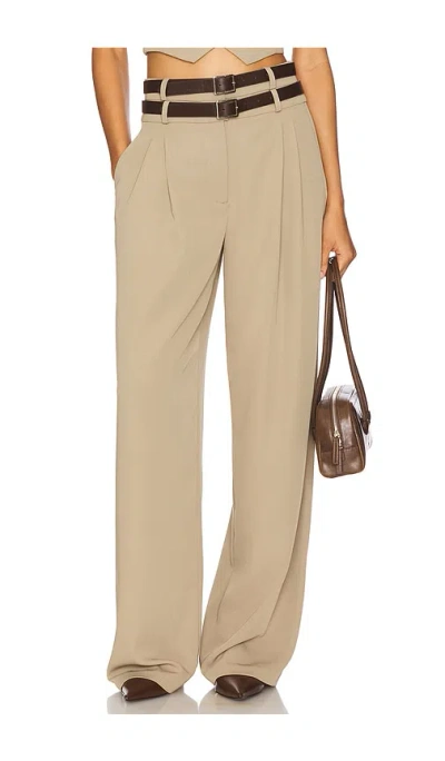 Camila Coelho Jila Pant In Beige,tan