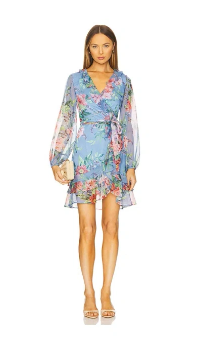Bardot Triple Frill Dress In Blue
