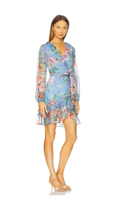 Bardot Triple Frill Dress In Blue
