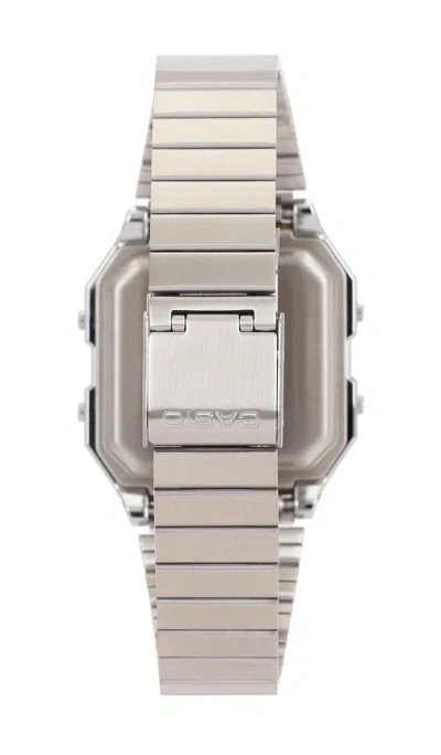 Casio A130 Series Watch In Metallic Silver