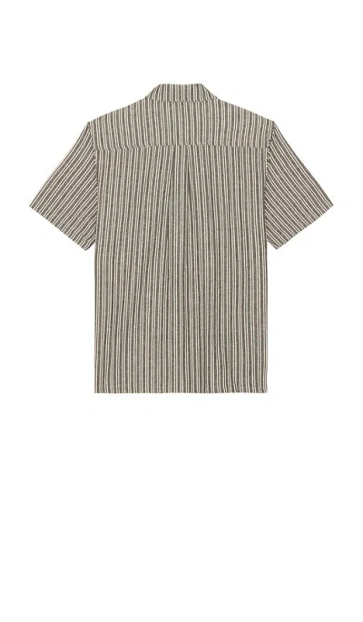 Former Reynolds Stripe Short Sleeve Shirt In Black