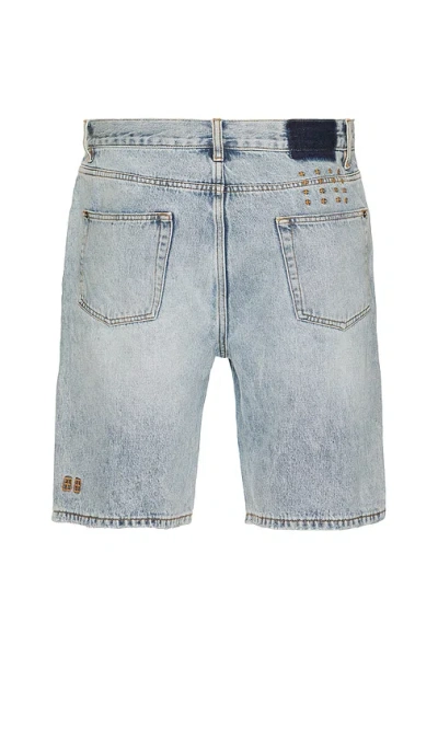Ksubi Blue Anti K Denim Shorts In Blue