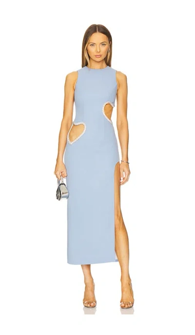 Marianna Senchina First Kiss Midi Dress In Blue