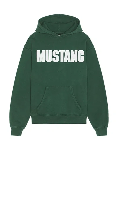 One Of These Days Mustang Hoody In Forest Green