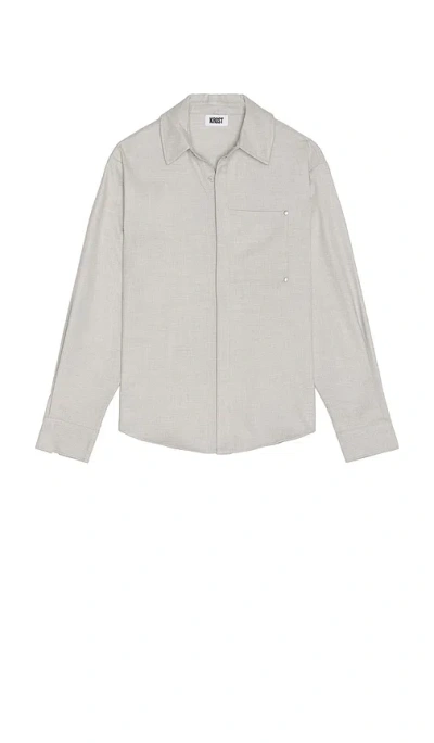 Krost Eco Button Up Shirt In Grey