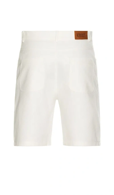 Krost Sands Linen Panel Shorts In Cream
