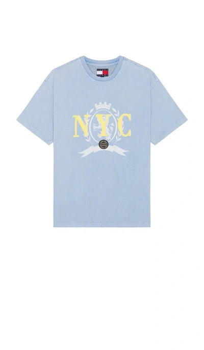 Tommy Jeans Best Varsity Tee In Baby Blue