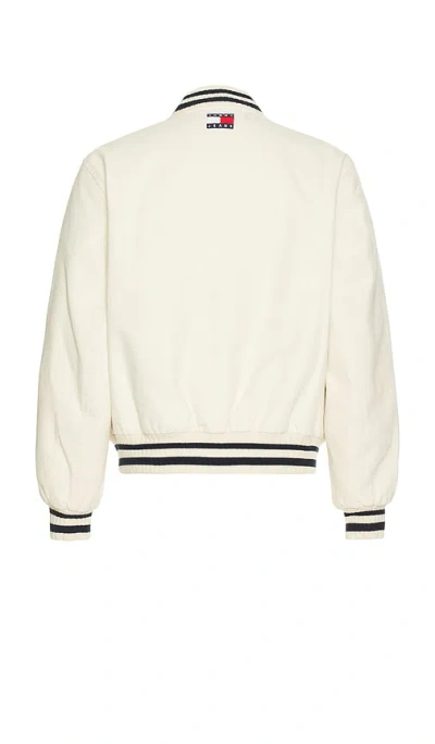 Tommy Jeans Varsity Jacket In White