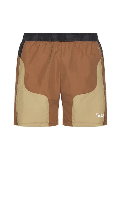 Perks And Mini Lumacy Free Wheeling Track Shorts In Brown