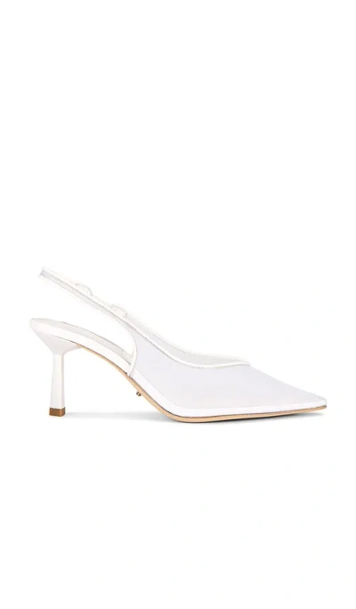 Tony Bianco Breeze Mesh Slingback Heels In White
