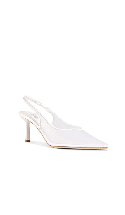 Tony Bianco Breeze Mesh Slingback Heels In White