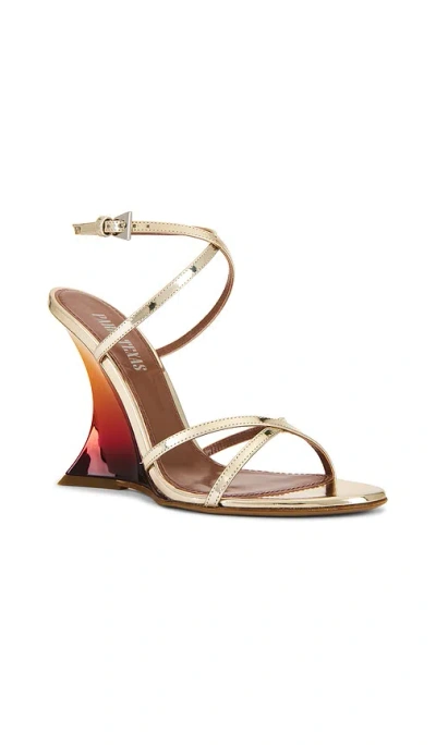 Paris Texas Nina 105 Sandal In Metallic Gold