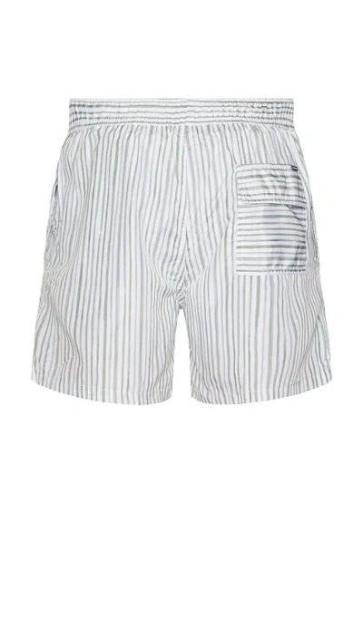 Vintage Summer Ponji Swim Short In Green