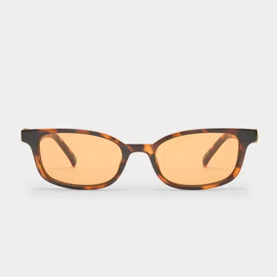 Le Specs Brown Confidential Sunglasses In Dark Tort