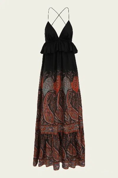 Zimmermann Rhiannon Ruffled Paisley-print Silk Midi Dress