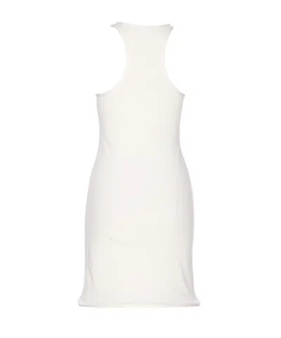 Courrèges Crewneck Meduse Knit Mini Ribbed Scoop Sleeveless In White