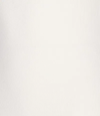 Courrèges Crewneck Meduse Knit Mini Ribbed Scoop Sleeveless In White
