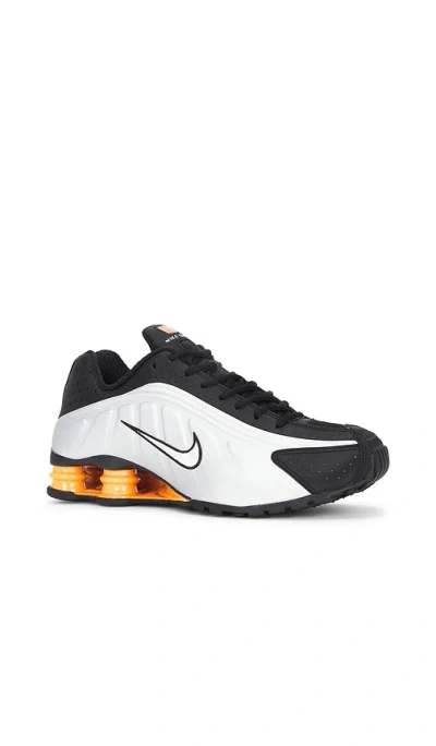 Nike Shox R4 Sneaker In Black  Vast Grey  & Bright Mandarin