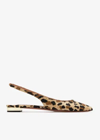 Aquazzura Purist Sling Flat In Natural