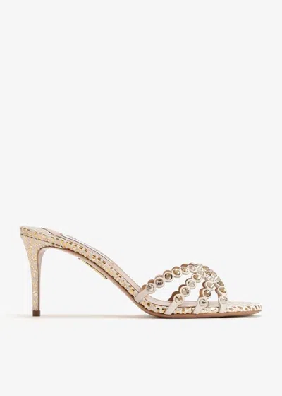 Aquazzura Tequila Studded Open Toe Mules