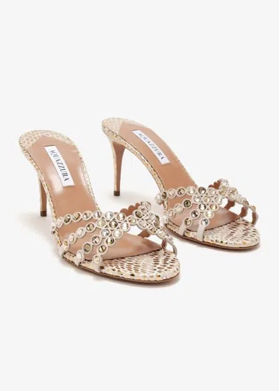 Aquazzura Tequila Studded Open Toe Mules