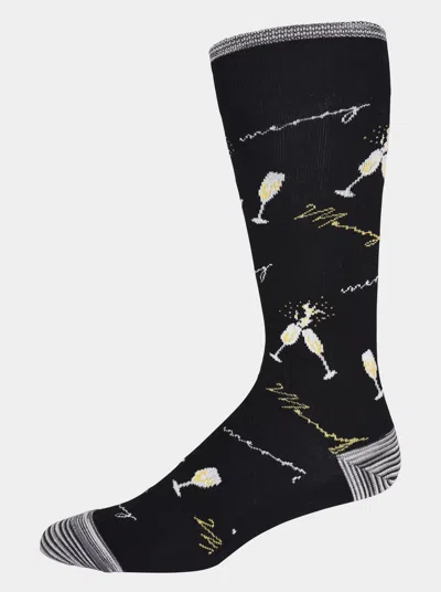Robert Graham Merry & Cheers Sock In Black