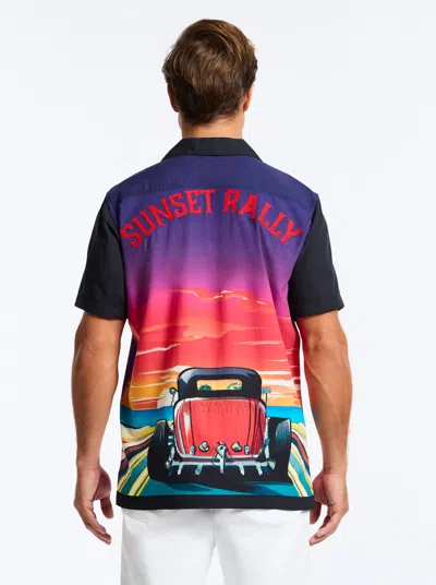 Robert Graham Sunset Rally Short Sleeve Button Down Shirt In Multi