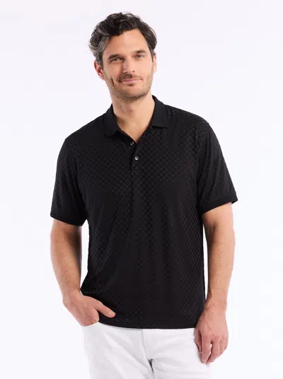Robert Graham Aaron Short Sleeve Polo In Black