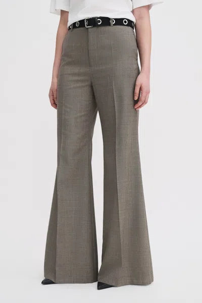 Filippa K Wool Blend Flare Trousers In Beige