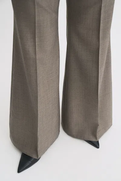 Filippa K Wool Blend Flare Trousers In Beige