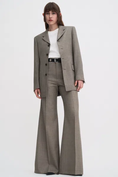 Filippa K Wool Blend Flare Trousers In Beige