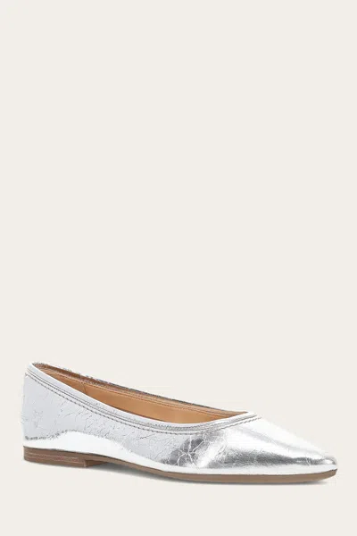 The Frye Company Frye Heather Ballet Flats In Silver