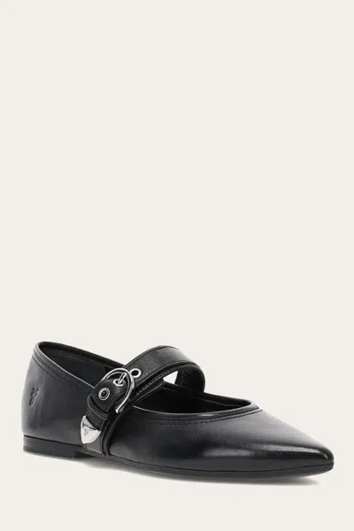 The Frye Company Frye Heather Buckle Mary Jane Flats In Black