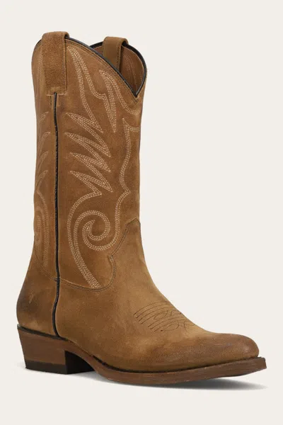 The Frye Company Frye Grady Vintage Stitch Western Boots In Mushroom