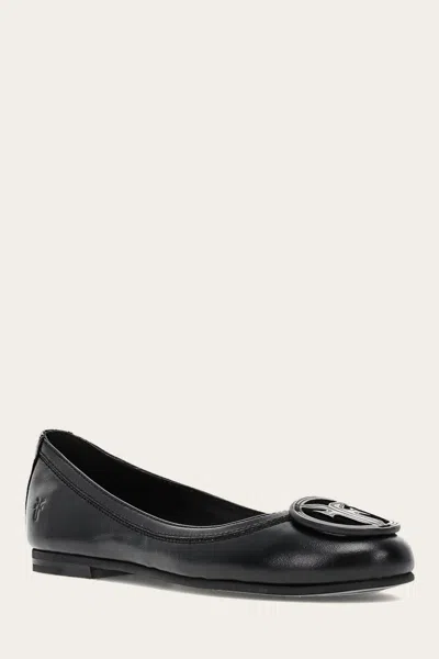 The Frye Company Frye Carson Logo Ballet Flats In Black