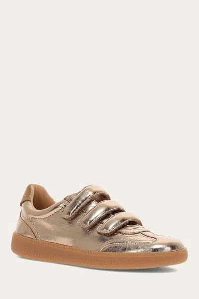The Frye Company Frye Milly 3 Strap Sneaker In Dark Gold