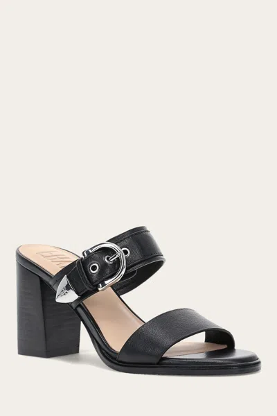 The Frye Company Frye Stella Buckle Slide Sandals In Black