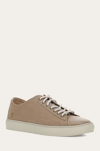 The Frye Company Frye Astor Cap Toe Low Lace Sneaker In Khaki