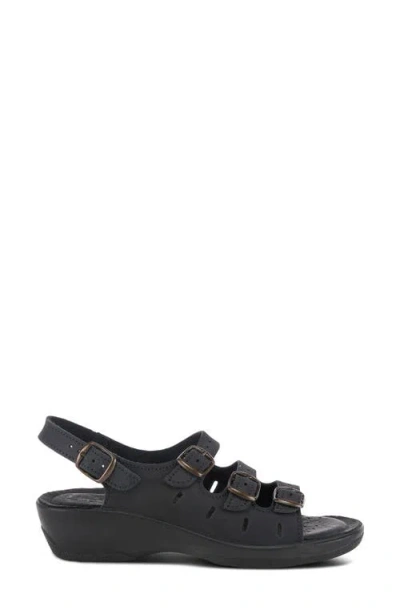 Flexus By Spring Step Willa Multistrap Slingback Sandal In Black