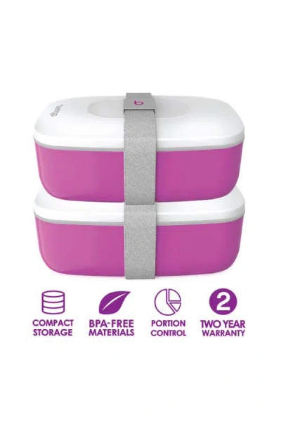Bentgo 2-pack Of Classic All-in-one Stackable Lunch Box Solution In Purple