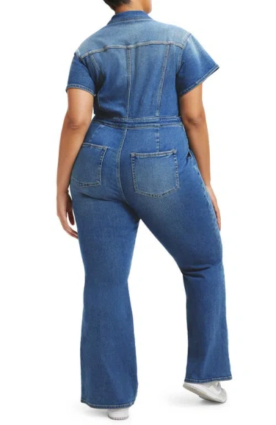 Good American Fit For Success Bootcut Jumpsuit In Blue274
