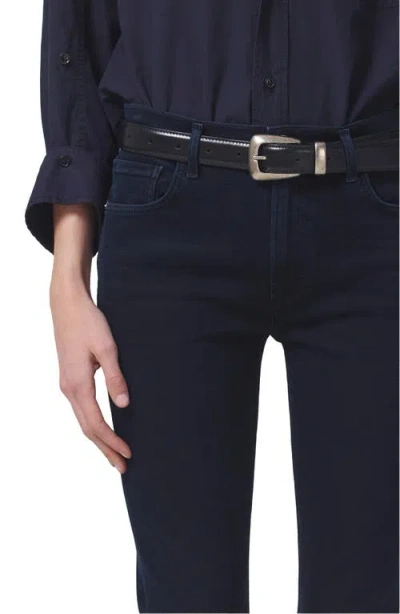 Citizen Of Humanity Isola Straight Crop Jean In Plush Black In Chamber