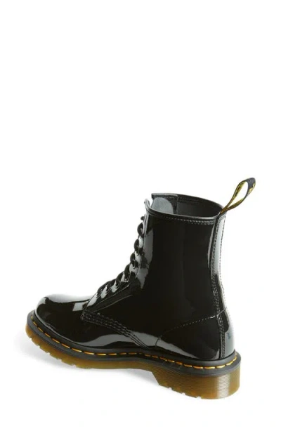 Dr. Martens' 1460 W 8 Eye Boot In Black Patent Leather