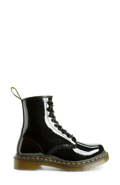 Dr. Martens' 1460 W 8 Eye Boot In Black Patent Leather