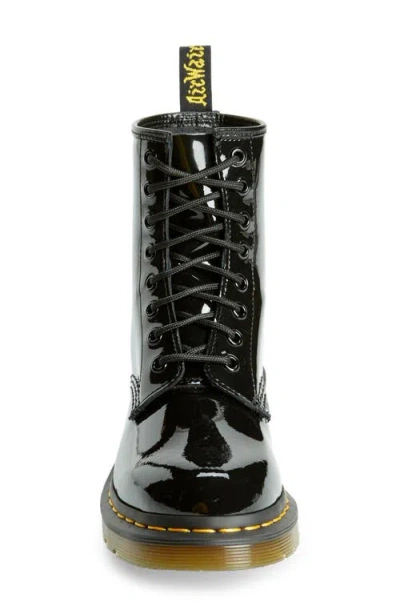 Dr. Martens' 1460 W 8 Eye Boot In Black Patent Leather
