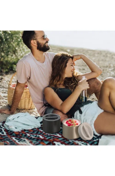 Bentgo Stainless Steel Insulated Food Container In Carbon Black